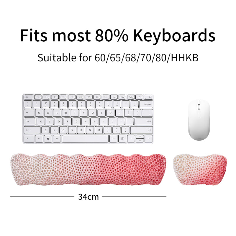 Bublepik Wrist Rest Kit for Keyboard and Mouse - Gradient Pink