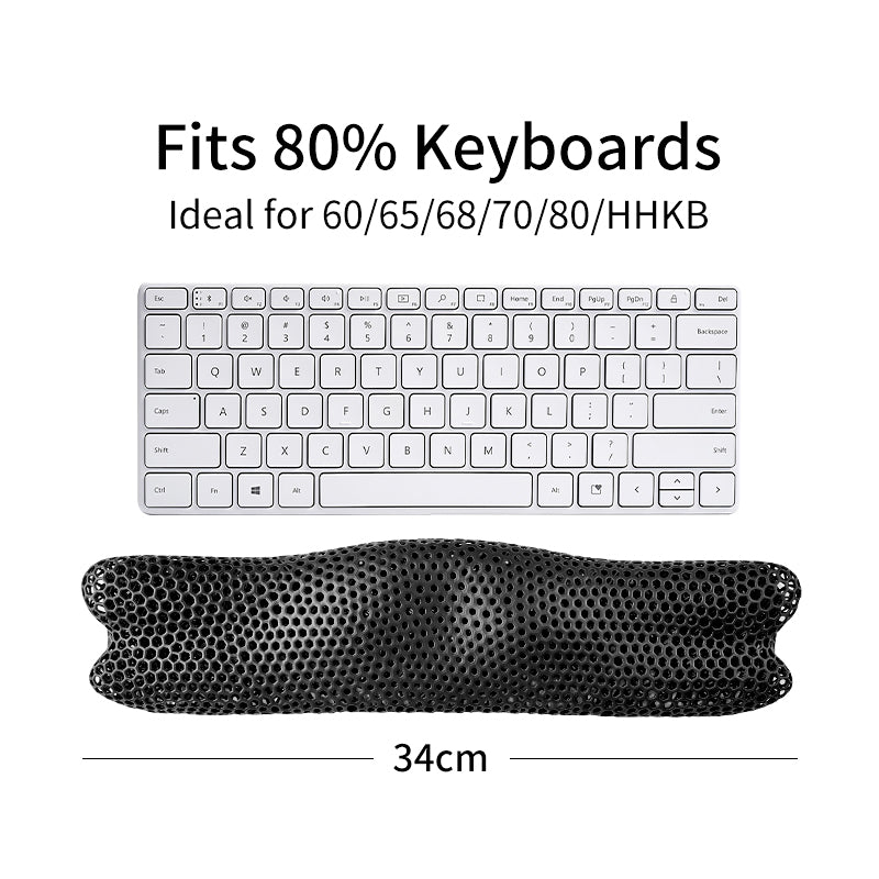 Bublepik Wrist Rest for Keyboard - Sleek Black Mountain