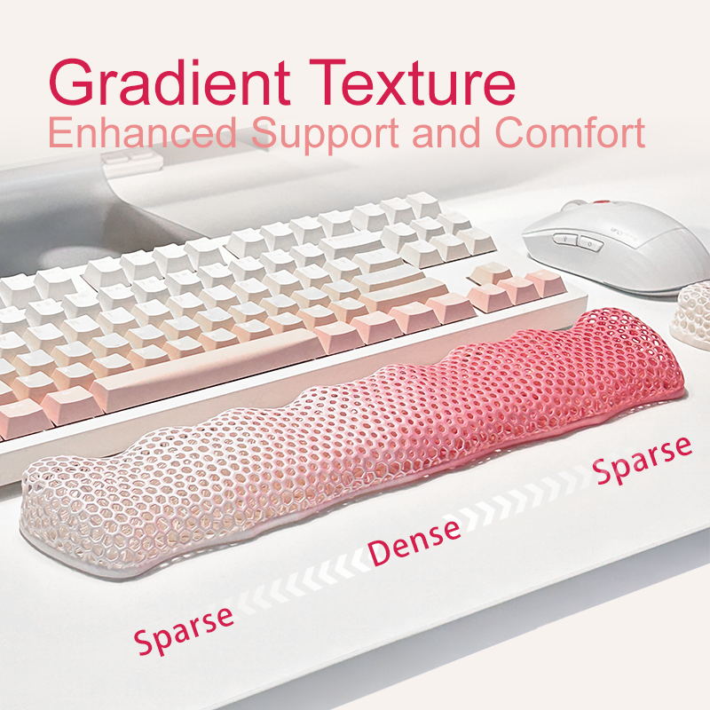 Bublepik Wrist Rest Kit for Keyboard and Mouse - Gradient Pink