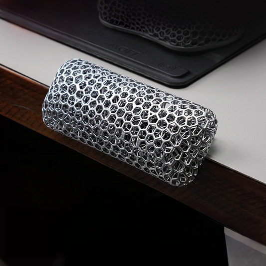 Bublepik Edge Rest for Desk - Quantum Silver Wave