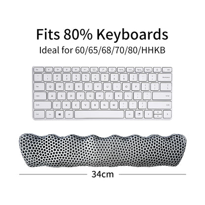 Bublepik Wrist Rest for Keyboard - Quantum Silver Wave