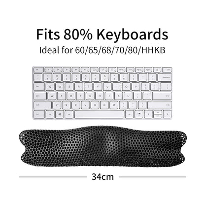 Bublepik Wrist Rest for Keyboard - Sleek Black Mountain