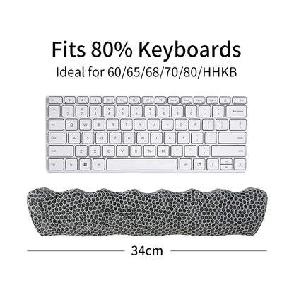Bublepik Wrist Rest for Keyboard - Storm Gray Wave