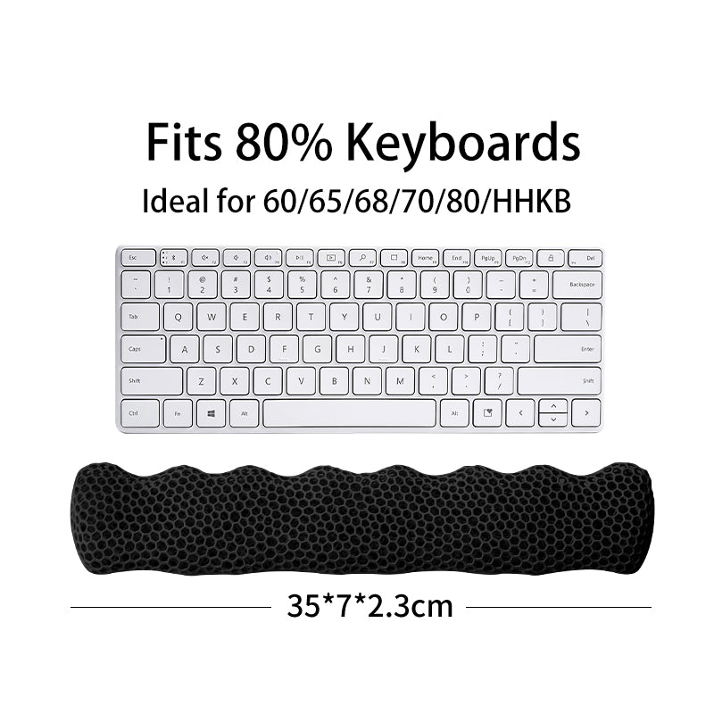 Bublepik キーボード用リストレスト - ブラック 