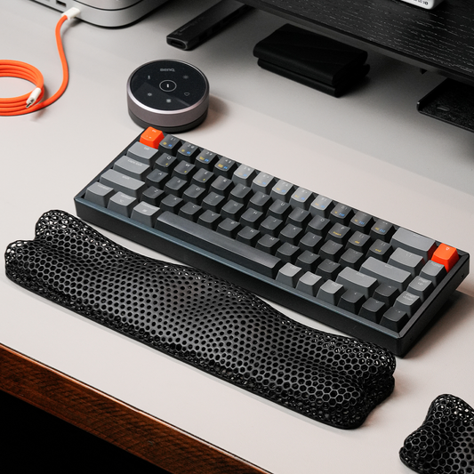 Bublepik Wrist Rest for Keyboard - Sleek Black Mountain