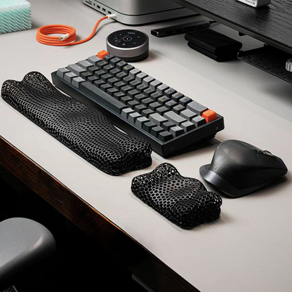 Bublepik Wrist Rest Kit for Keyboard and Mouse - Sleek Black Mountain