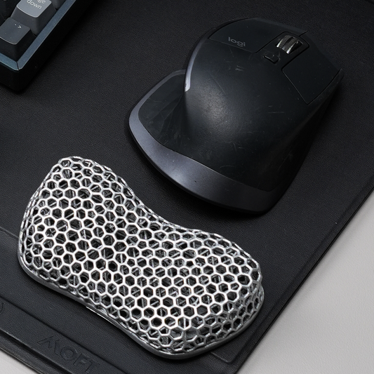 Bublepik Wrist Rest for Mouse - Quantum Silver Wave
