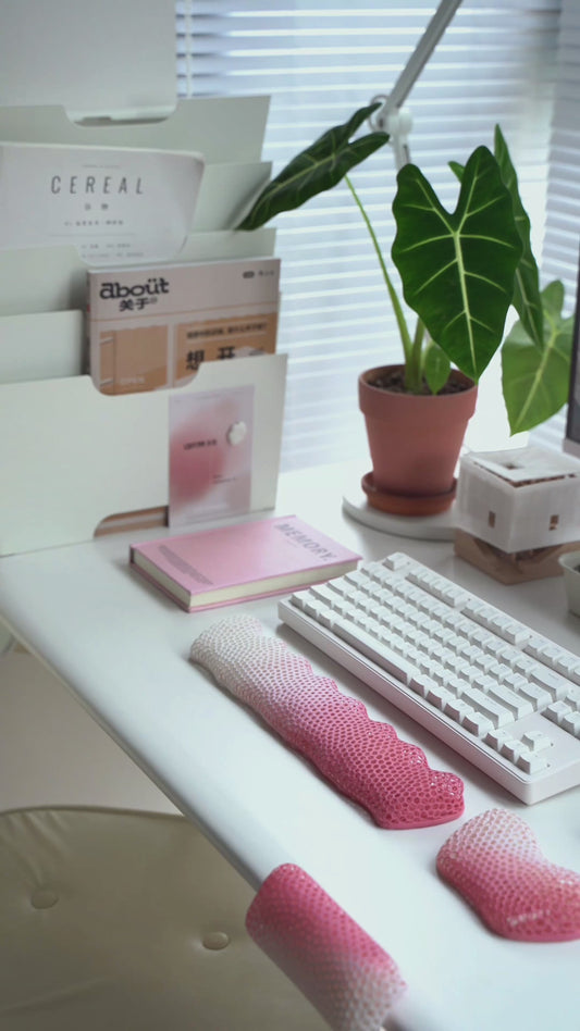 Bublepik Gradient Pink breathable 3D-printed wrist rest airflow demonstration video