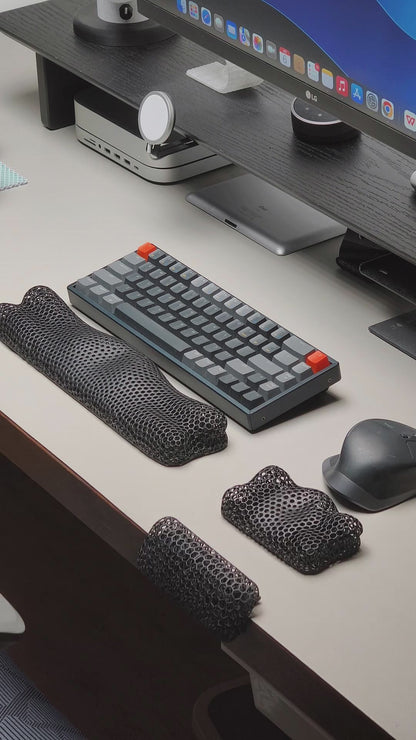 Bublepik Wrist Rest for Keyboard - Sleek Black Mountain