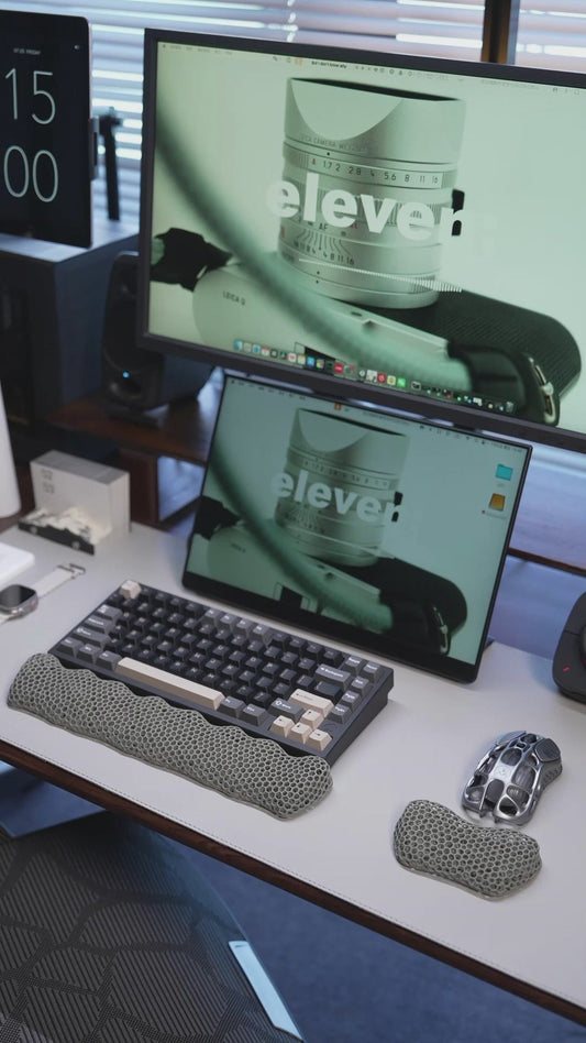 Bublepik Storm Gray Wave breathable 3D-printed wrist rest demonstration video